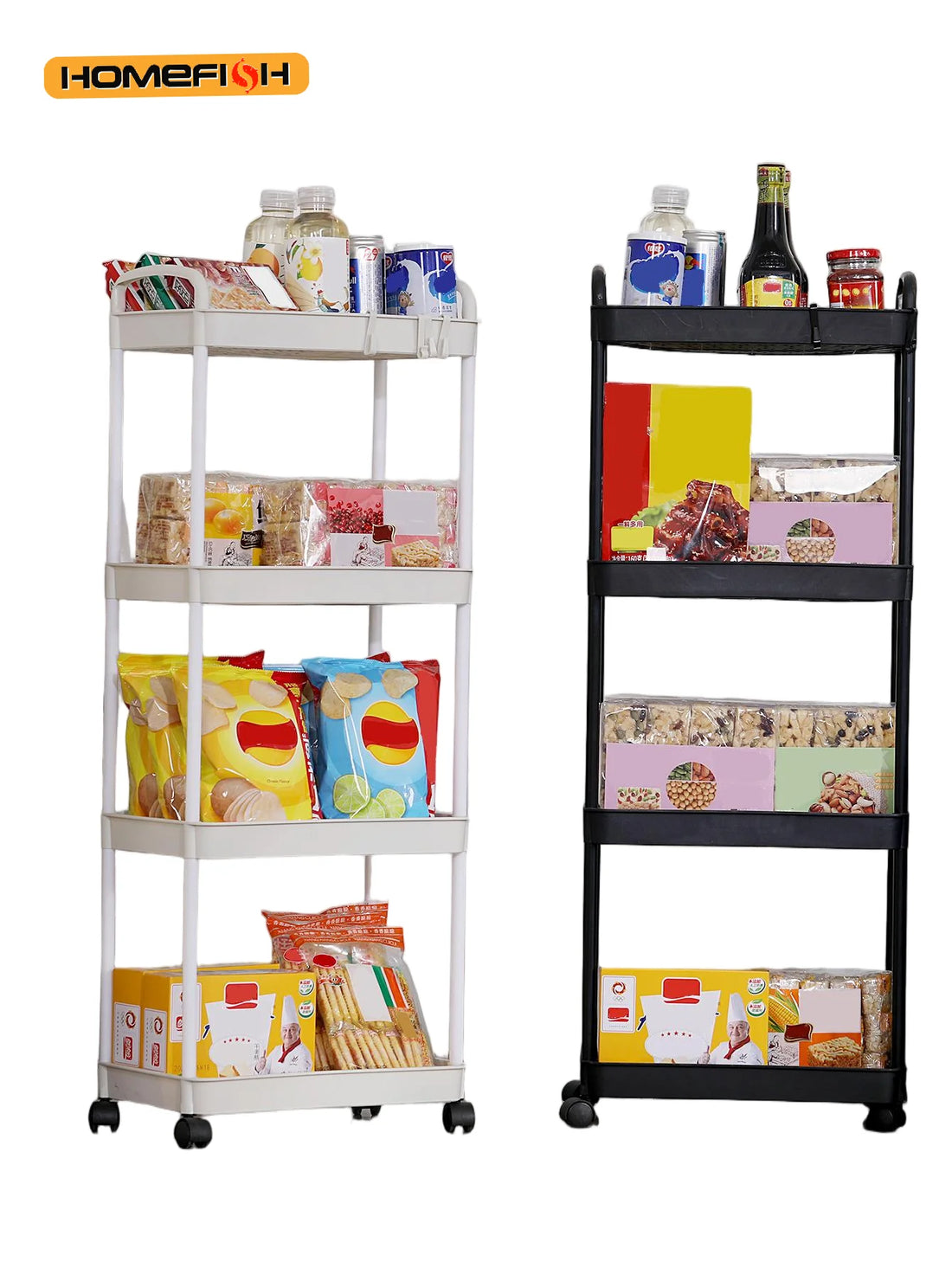 Household Multi-layer Small Cart Storage Rack Floor To Floor Kitchen Bedroom Bathroom Storage Rack Storage Rack With Wheels Taj Home Store
