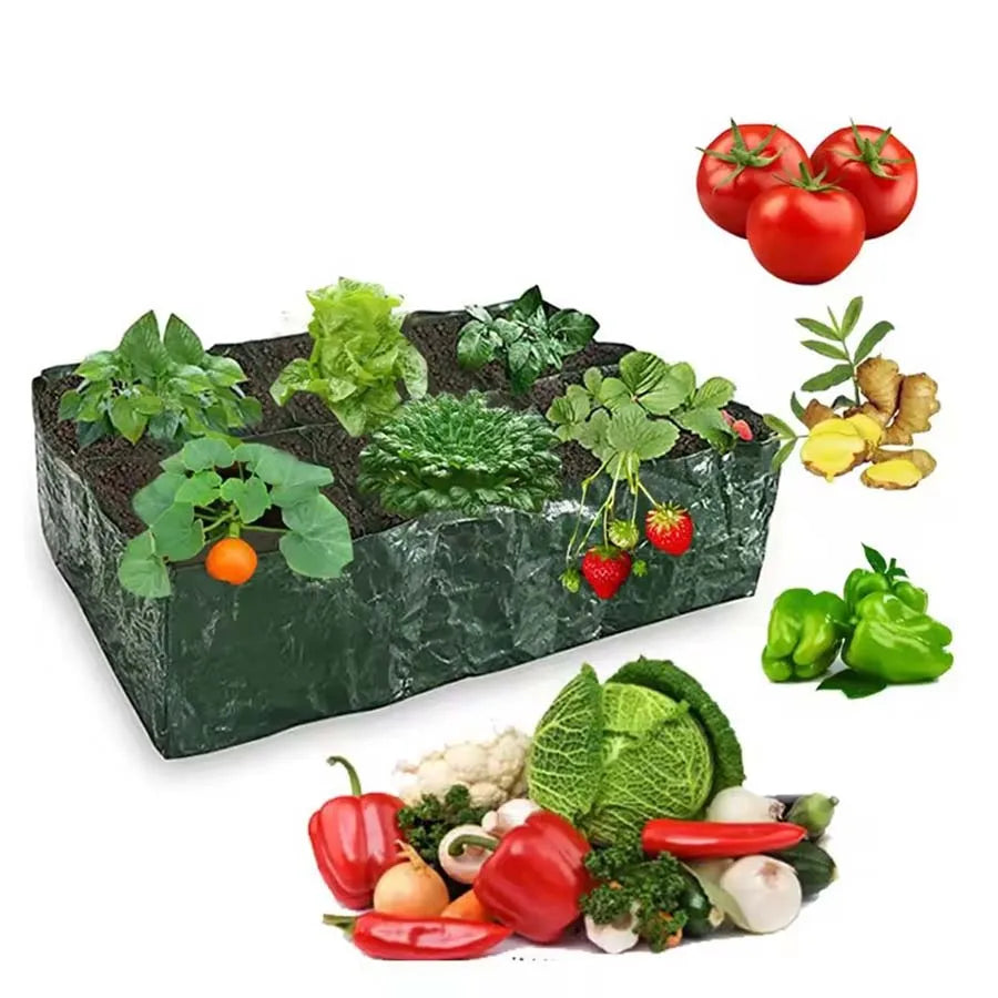 4/6/8 Grids Grow Bag Plant Garden Planter Vegetable Flower Nursery Pot Flowerpot Round Cultivation Growth Container Outdoor ﻿ Taj Home Store
