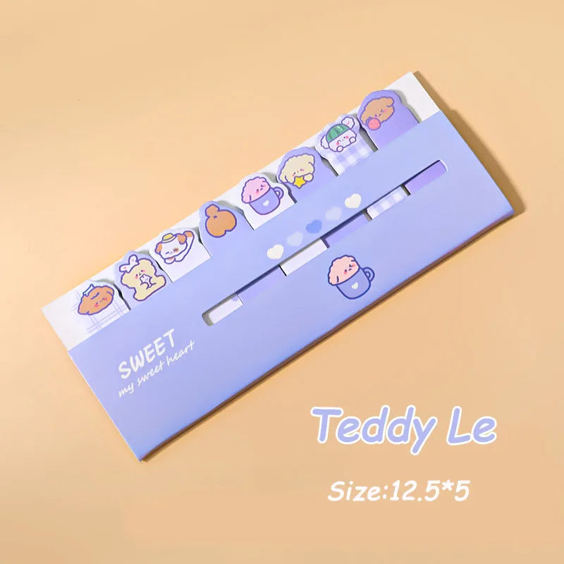 Creative Cute Cartoon Animal Index Stickers Stationery Notebook High Appearance Convenience Stickers Student Supplies Taj Home Store