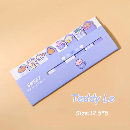 Creative Cute Cartoon Animal Index Stickers Stationery Notebook High Appearance Convenience Stickers Student Supplies Taj Home Store