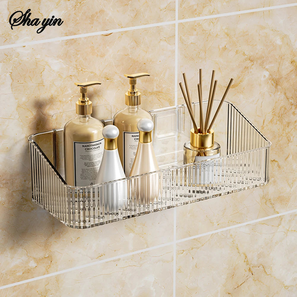 Bathroom Storage Rack Wall Mounted Toilet Washroom Washroom Washbasin Wall Organizing Storage Basket Taj Home Store