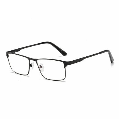 Men Square Metal Large Frame Myopia Glasses Spring Leg Elderly Near Sight Eyewear Blue Light Blocking Eye Protection Eyeglasses Taj Home Store