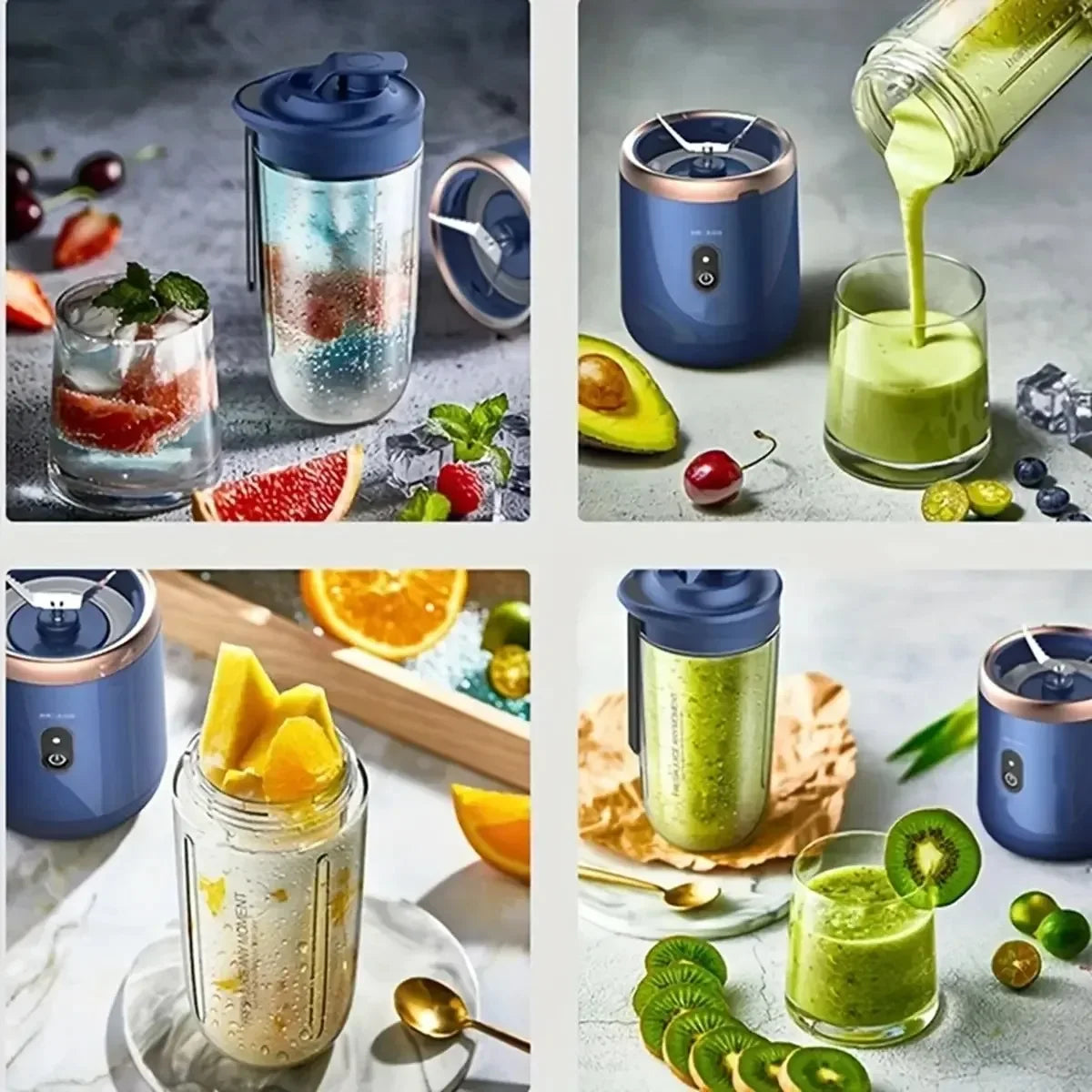 6 Color 400ml Portable USB Blender Electric Travel Juicer Cup For Smoothie Milkshake Kitchen Mini Mixer Tool Taj Home Store
