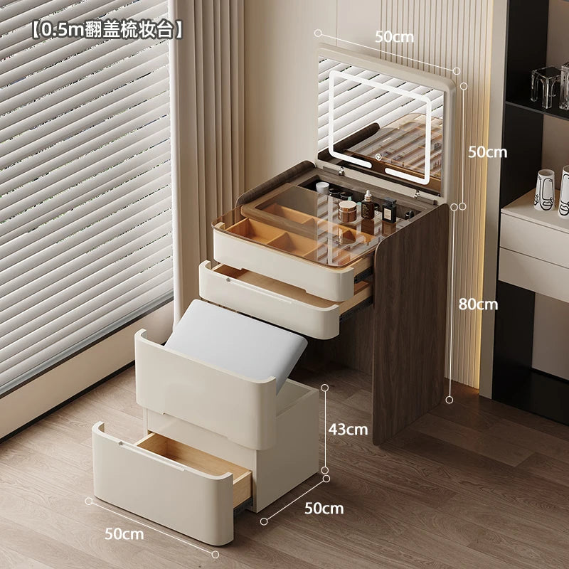 Dressing Table Bedroom Minimalist Design New Mini Bedside Table Storage Elegant Stylish Coiffeuse Maquillage Meuble Furniture Taj Home Store