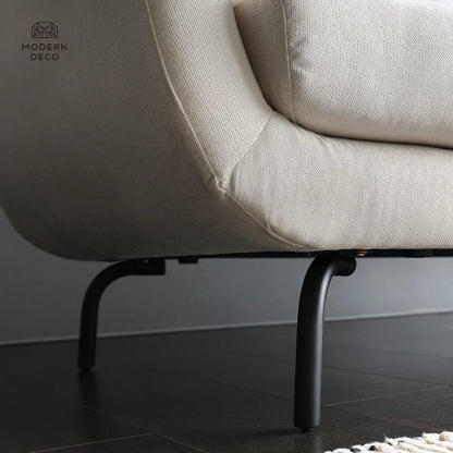 Furniture White Living Room 2 Seater Modern Nordic Scandinavian Upholstery Small Comfy High Quality Taj Home Store