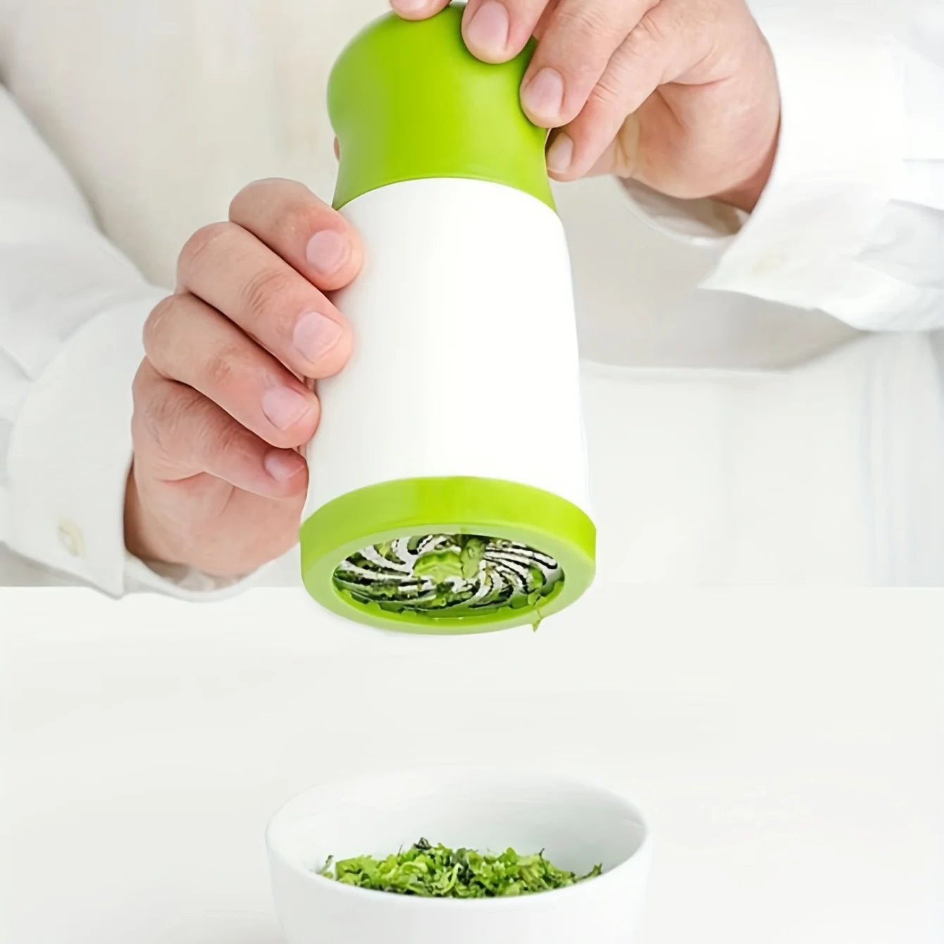 1pc Manual Herb Grinder Spice Mill Parsley Shredder Vegetable Cutter Coriander Mincer Chili and Cilantro Kitchen Tool Gadget Taj Home Store