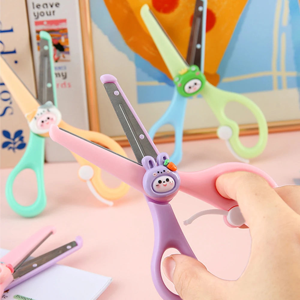 Cute style round-tip safety scissors for DIY arts and crafts, office &amp; school. Taj Home Store