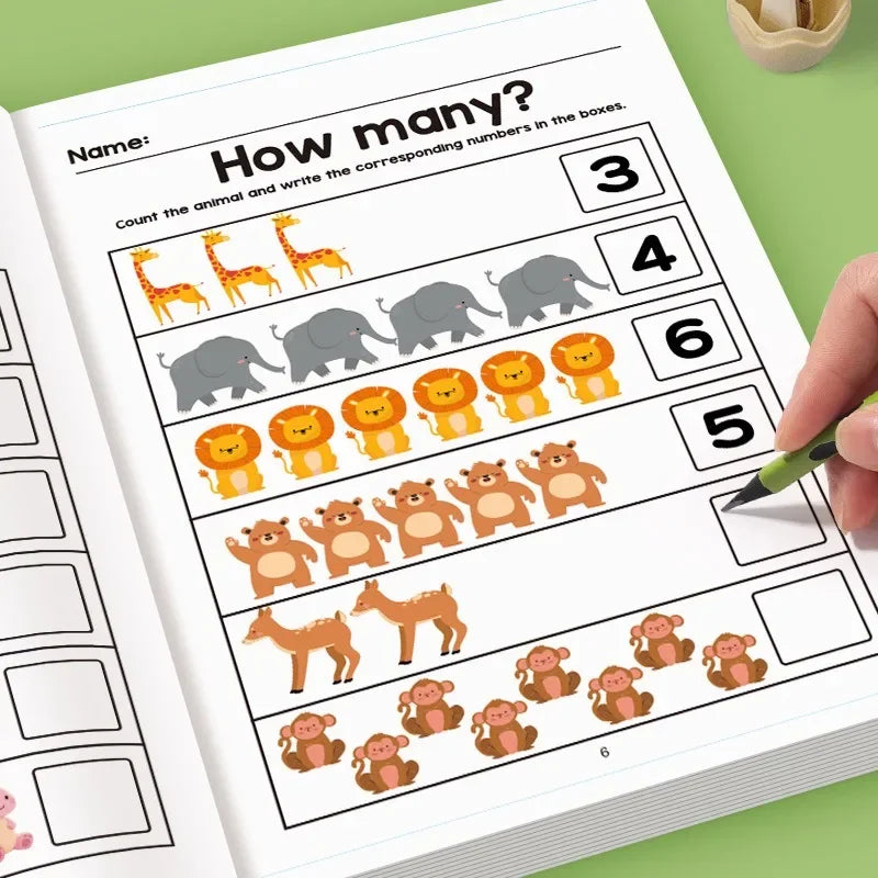 Math Fill-In-The-Blank Workbook for Toddlers, Early Education Logic Thinking Training, Fun Math Pattern Recognition Practice Boo Taj Home Store