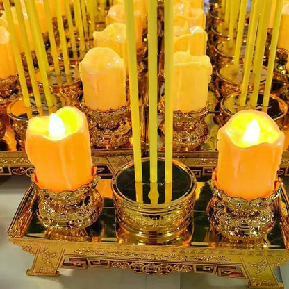 LED Candle Lights, Prayer Candles For Temples And Halls, Smokeless Swinging Wick Simulation Candles Taj Home Store