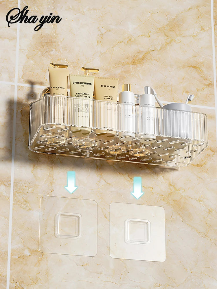 Bathroom Storage Rack Wall Mounted Toilet Washroom Washroom Washbasin Wall Organizing Storage Basket Taj Home Store