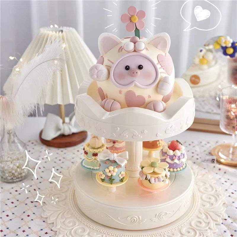 2-tier Automatic Rotating Cake Stand Sushi Dessert Cupcake Macaron Display Tray Wedding Birthday Party Supplies Cakes Turnables Taj Home Store