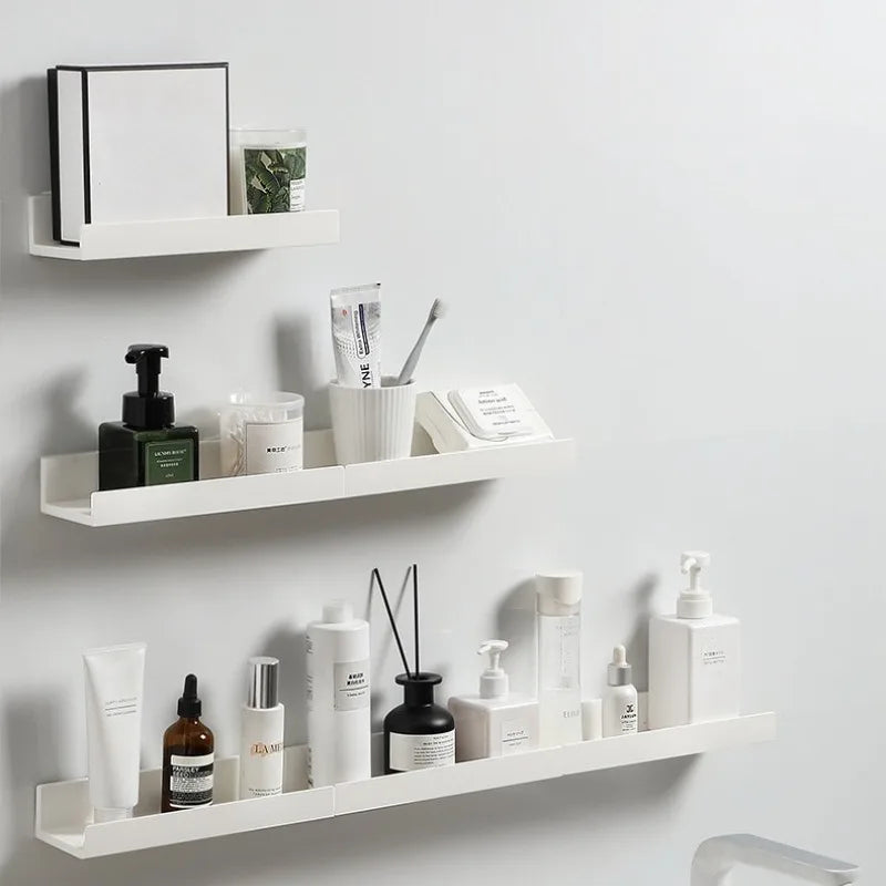 Strong Adhesive No Drill Wall Mounted Storage Rack Multifunctional Organizer Shelf for Kitchen Bathroom Office Home Space Saving Taj Home Store