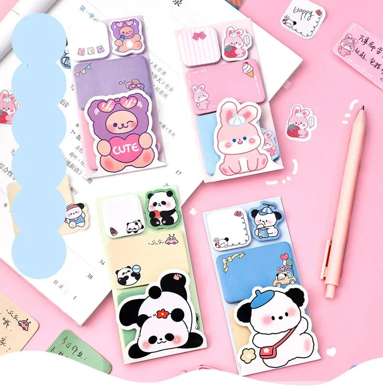 Lovely Animal Panda Rabbit Bear Dog Sticky Notes Memo Pad Paper School Supplies Planner Stickers Stationery Taj Home Store