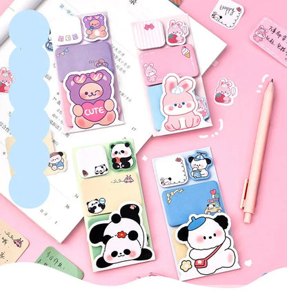 Lovely Animal Panda Rabbit Bear Dog Sticky Notes Memo Pad Paper School Supplies Planner Stickers Stationery Taj Home Store