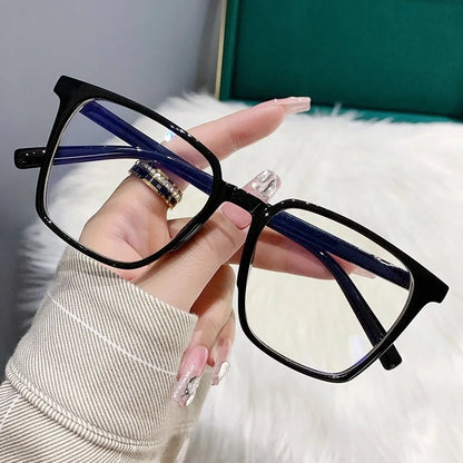 Myopia Glasses, Stylish Retro Square Style For Both Men And Women, Trendy For Students, Plain Face Makeup Style.15951 Taj Home Store