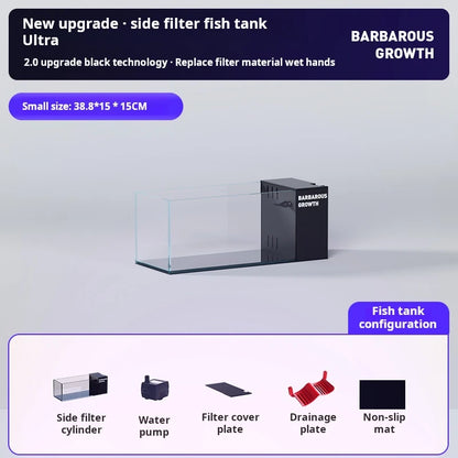Rectangular 220V aquarium made of eco-friendly acrylic and glass, suitable for aquatic use Taj Home Store