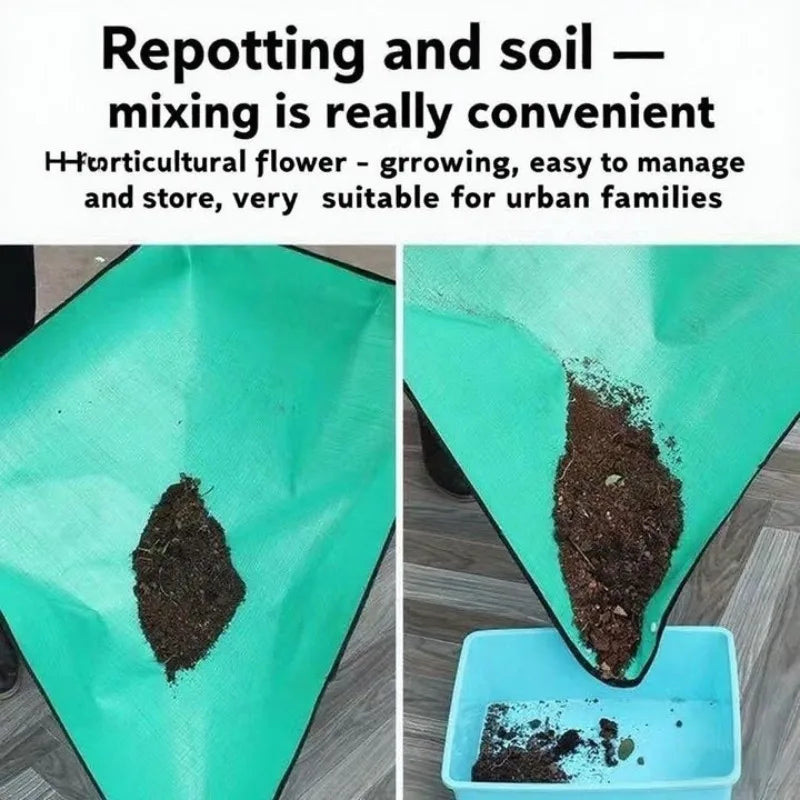 Waterproof Foldable Planting Mat Garden Mat Garden Potting Pad for Flowerpot Transplanting Mixing Soil Plant Pruning Garden Tool Taj Home Store
