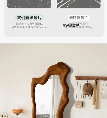 Irregular Makeup Mirror Aesthetic Art Modern Women Design Standing Mirror Macrame Cool Dekoracyjne Lustra House Accessories Taj Home Store