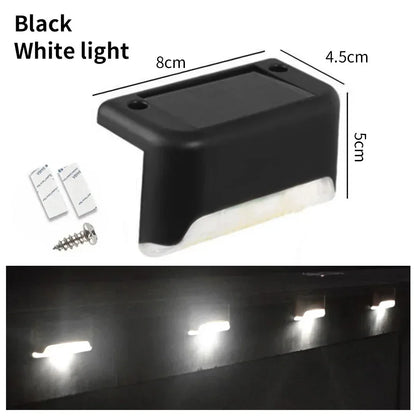 LED Solar Deck Lights Outdoor Solar Light Waterproof Solar Stairs Light Garden Decoration Patio Fence Step Yard Outside Lighting