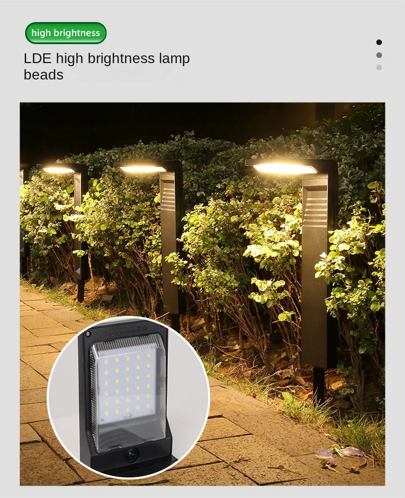 Solar Courtyard Lights Household Outdoor Landscape Lights Park Road Waterproof Lawn Lights Garden Floor Plug-in Lights Taj Home Store