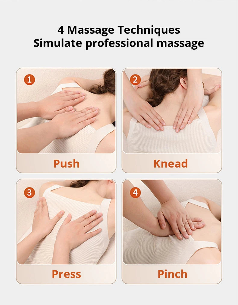 3D Multifunctional Waist and Back Massage Chair Shoulder and Cervical Kneading Tuina Hips Vibration Full Body Massager Taj Home Store