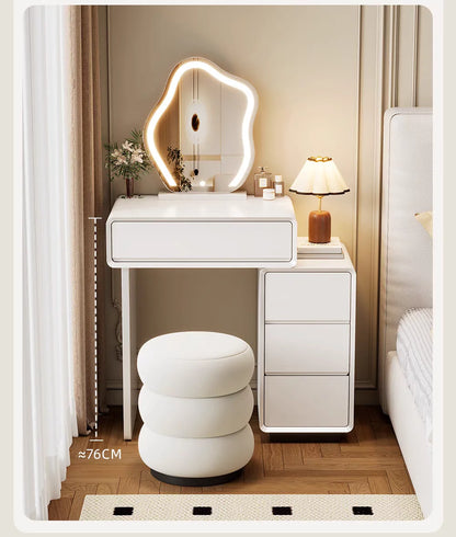 Bedroom Women Dressing Table Luxury Wood Storage Mirror Hairstyle Dressing Table Home White Muebles De Dormitorio Furniture Taj Home Store