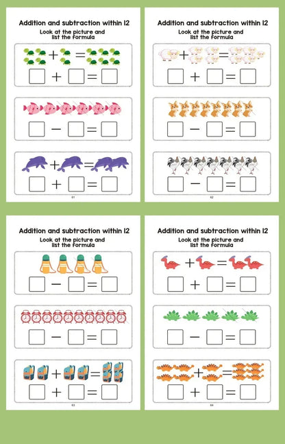 Math Fill-In-The-Blank Workbook for Toddlers, Early Education Logic Thinking Training, Fun Math Pattern Recognition Practice Boo Taj Home Store