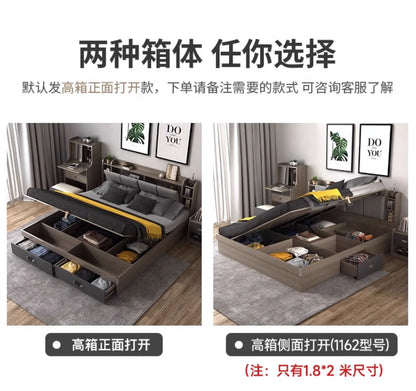 Unique Bedroom Bed Aesthetic Modern Girls Storage Luxury Bed Lounge Sleeping Headboard Letto Matrimoniale Home Accessories Taj Home Store