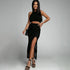 Women Swimsuit Cover Up Beach  Dress Robe Beachwear High Split Sheer Bikini Cover-ups 2 Pieces Set Knitting Dresses Taj Home Store