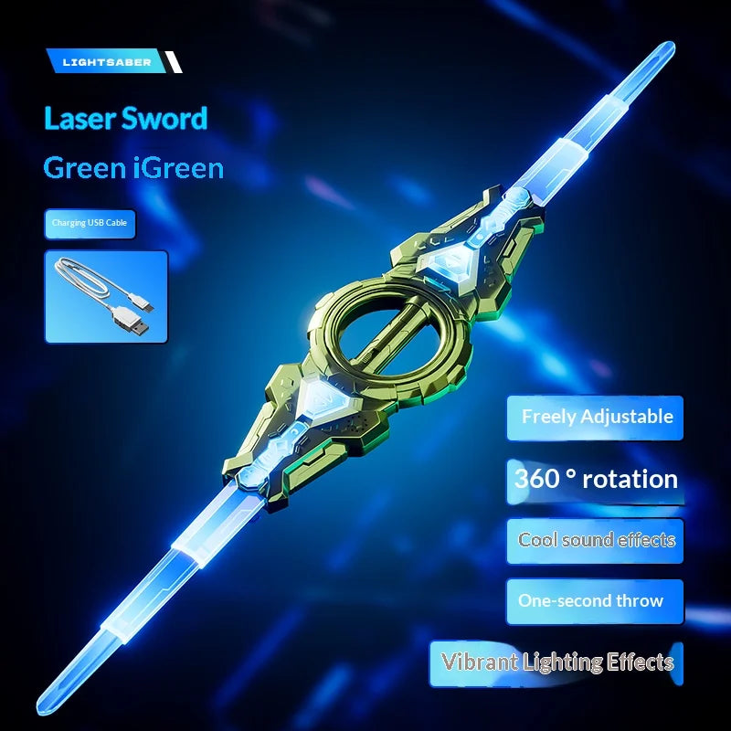 Fire spinning sword, double-edged light sword, children&