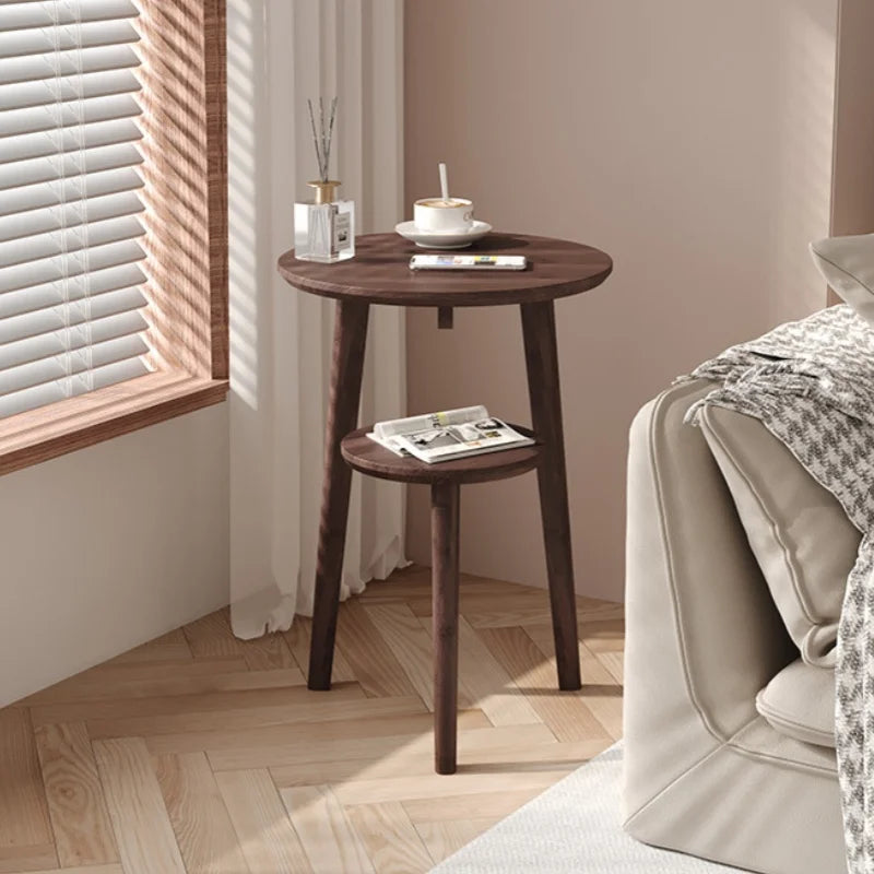 Modern Bedside Cabinets Coffee Table   Solid Wood Side Table Movable Living Room Small Coffee Table Home Furniture New Taj Home Store