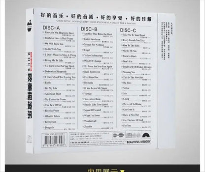 European And American Classic English Rock Music Song Cd Set Selected Car Cd Record 3cd Taj Home Store