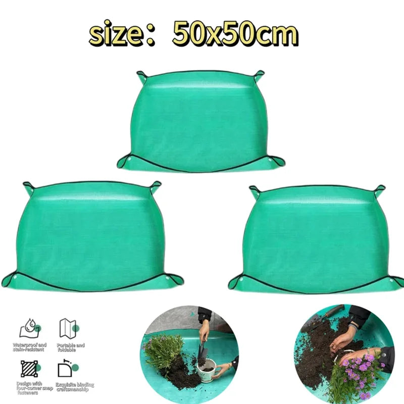 Waterproof Foldable Planting Mat Garden Mat Garden Potting Pad for Flowerpot Transplanting Mixing Soil Plant Pruning Garden Tool Taj Home Store