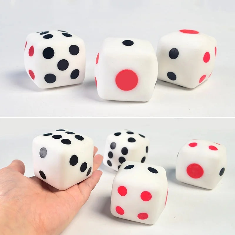 2.56" Squishies Dice Kawaii Soft Slow Rising Large 6-Sided Dice with Dots Stress Relief Kids Toys Collection Decorative Props Taj Home Store