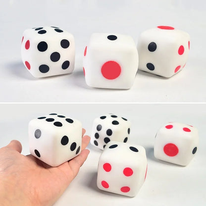 2.56" Squishies Dice Kawaii Soft Slow Rising Large 6-Sided Dice with Dots Stress Relief Kids Toys Collection Decorative Props Taj Home Store