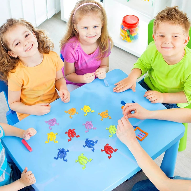 50-5PCS Jumping Frog Toys Parent-child Bounce Frogs Anxiety Toy Kids Assorted Stress Relief Toys Children Birthday Party Gifts Taj Home Store