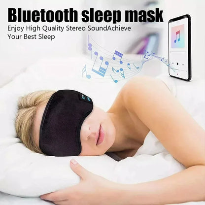 Eye Mask Sleep Headphones Bluetooth Sleeping Headphones Bluetooth Headband Soft Elastic Comfortable Wireless Music Earphones Taj Home Store