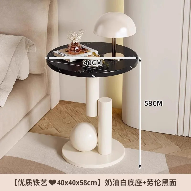 Living room sofa, small coffee table, side cabinet, living room home, light luxury bedside table, balcony, simple and creative Taj Home Store