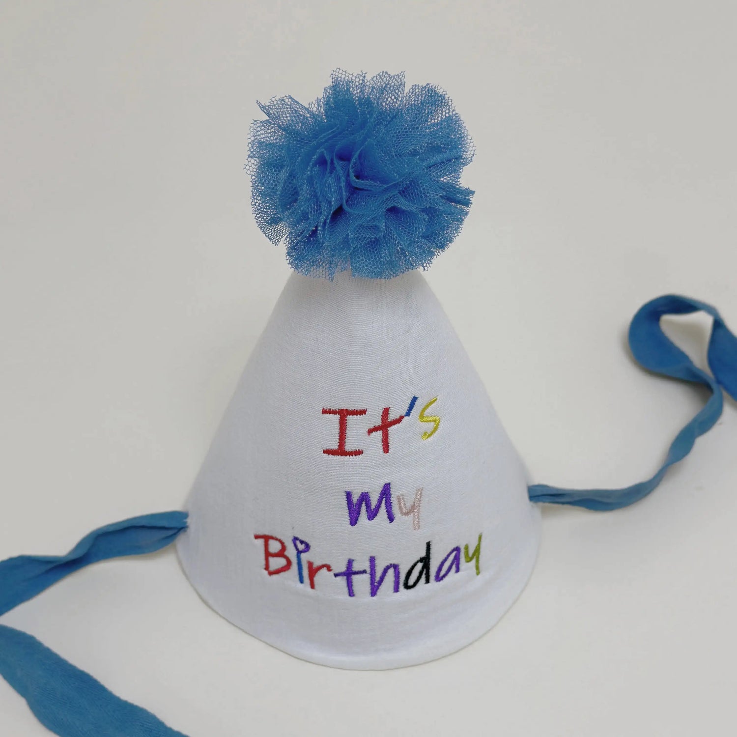 Kids Birthday Party Hat - Safe Soft Photo Prop Cap for Xmas Baby Shower, Adjustable Toddler Headband Taj Home Store