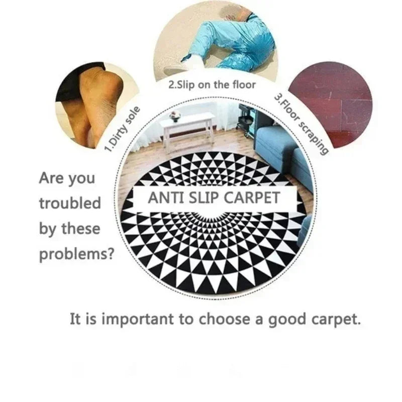 Circular Carpet, Bohemian Floor Mat, Entrance Carpet, Rural Bohemian Home Decor Floor Mat  Living Room Decoration Carpet Bedroom Taj Home Store
