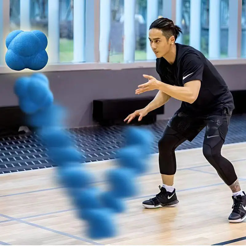 Rubber Bounce Reaction Balls for Hand Eye Coordination Speed Reflex Training Sensory Indoor Oudtoor Sports Exercise Kid Adults Taj Home Store