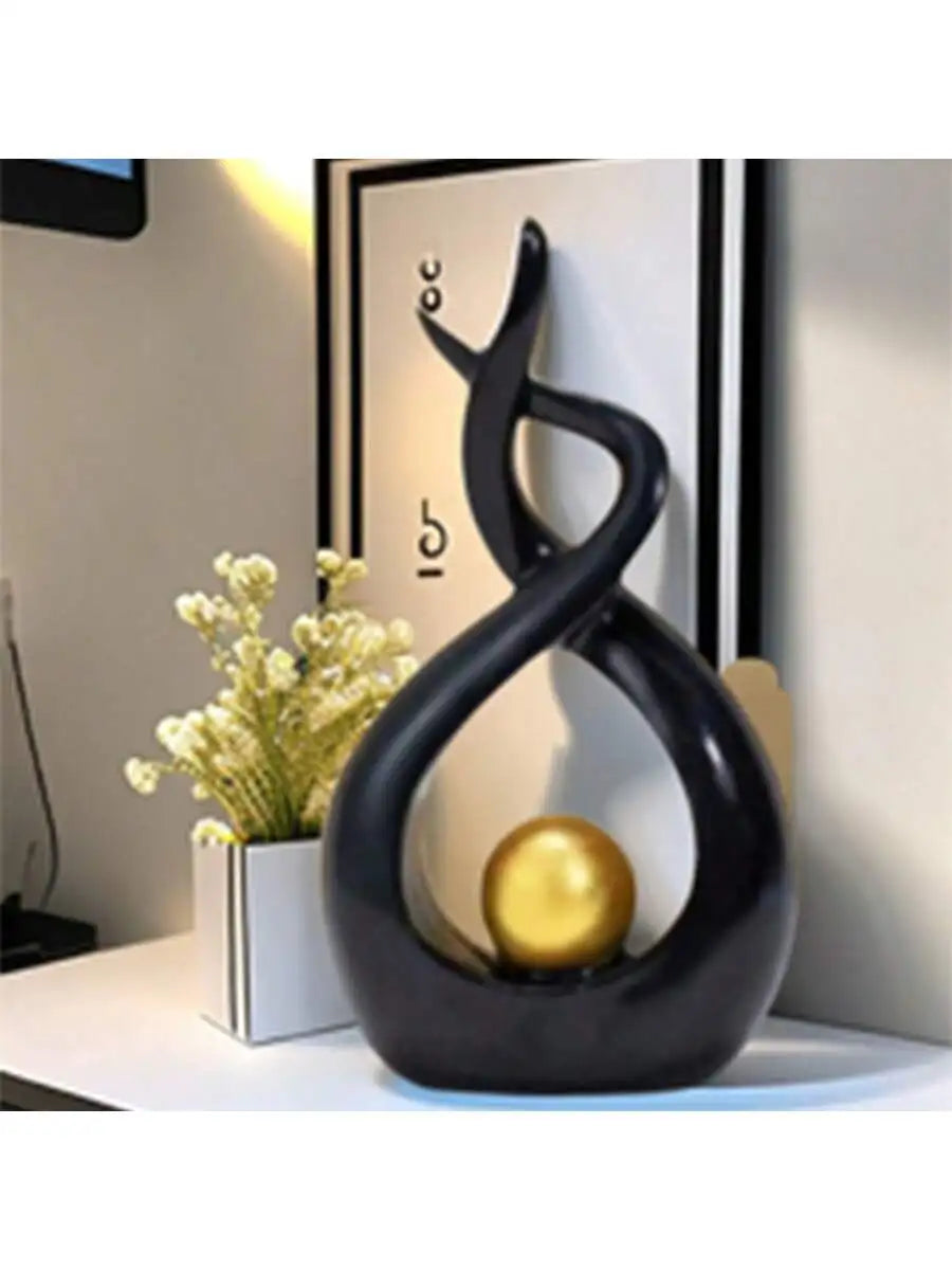 Nordic Home Decor Figurines for Interior Living Room Desk Ceramics Decoration Accessories Statue Sculpture Feng Shui Ornaments Taj Home Store