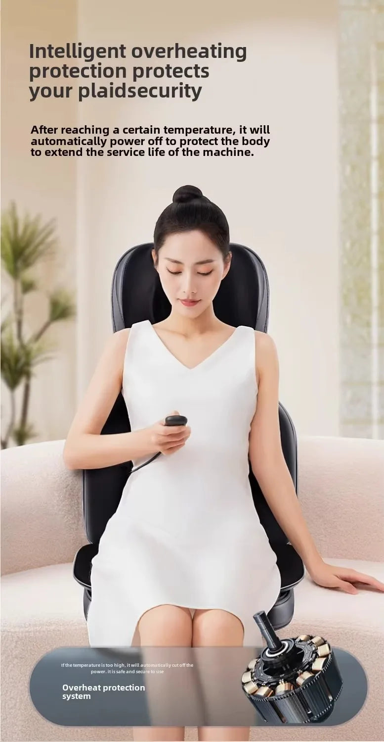 Shiatsu Neck Back Massager with Heat, 2D ro 3D Kneading Massage Chair Pad, Adjustable Compression Seat Massager for Full Body Taj Home Store