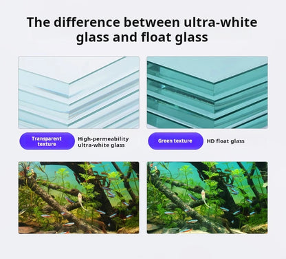 Rectangular 220V aquarium made of eco-friendly acrylic and glass, suitable for aquatic use Taj Home Store