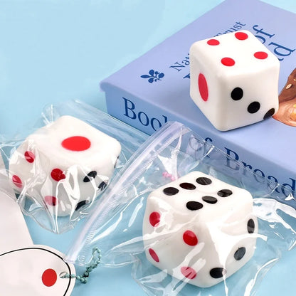 2.56" Squishies Dice Kawaii Soft Slow Rising Large 6-Sided Dice with Dots Stress Relief Kids Toys Collection Decorative Props Taj Home Store
