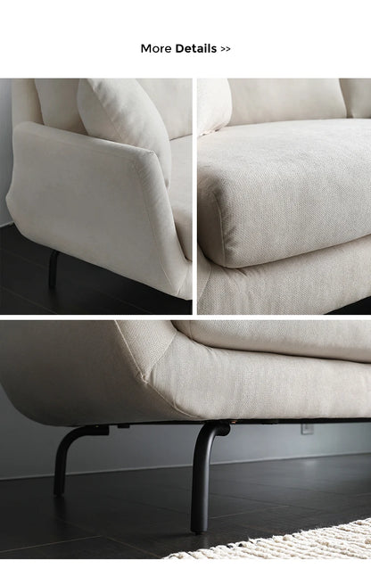 Furniture White Living Room 2 Seater Modern Nordic Scandinavian Upholstery Small Comfy High Quality Taj Home Store