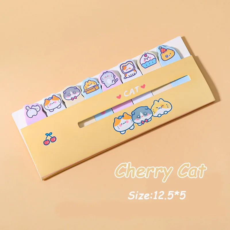 Creative Cute Cartoon Animal Index Stickers Stationery Notebook High Appearance Convenience Stickers Student Supplies Taj Home Store