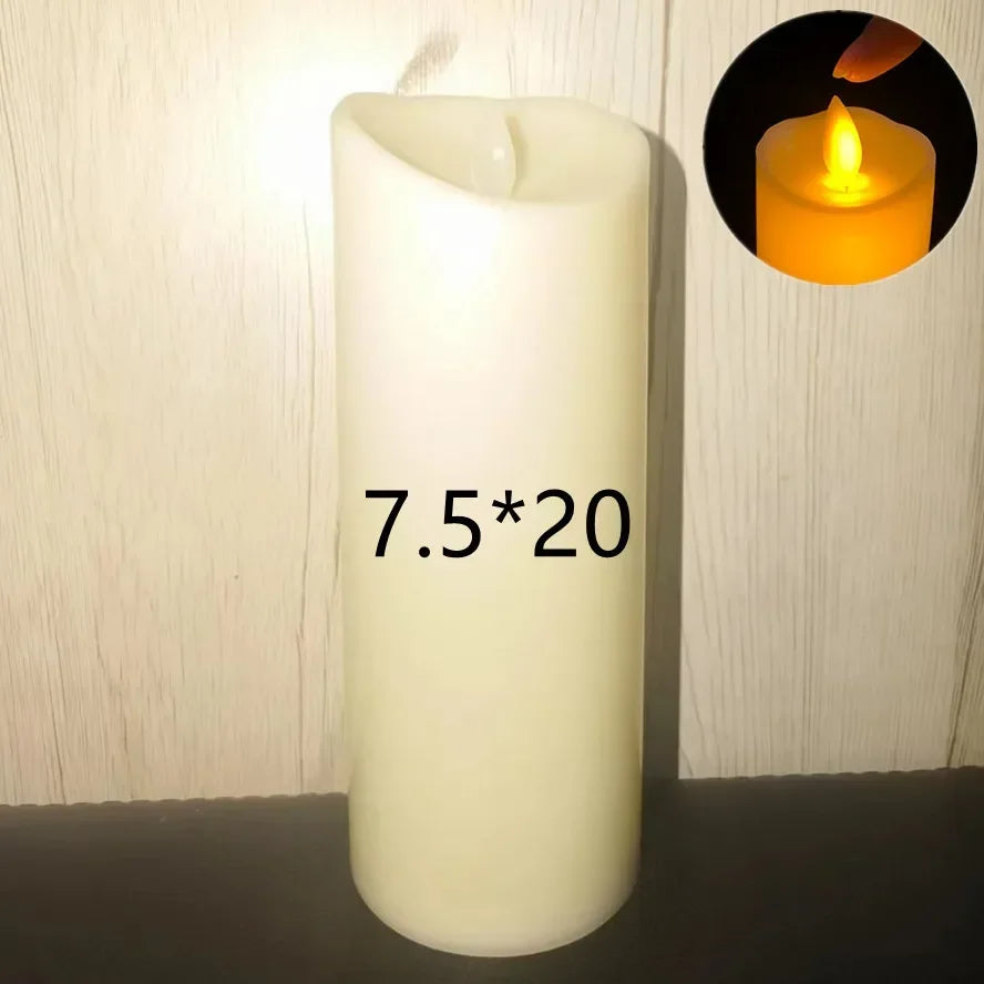 LED Flameless Flickering Candles Lamp Home Decoration Battery Powered Candles for Wedding Decor Birthday Party Supplies Warm Taj Home Store