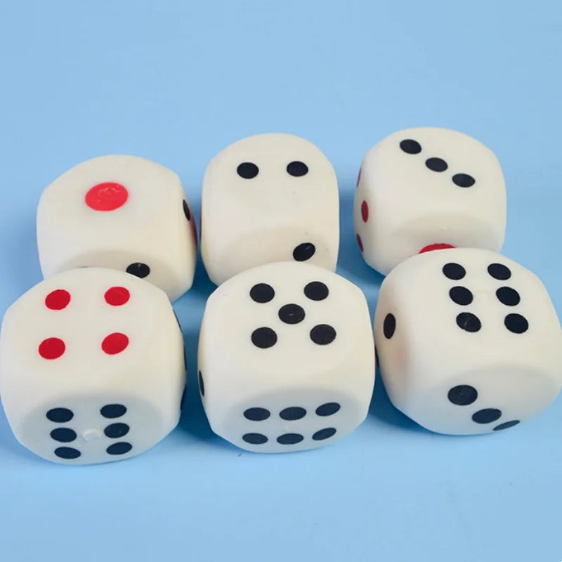 2.56" Squishies Dice Kawaii Soft Slow Rising Large 6-Sided Dice with Dots Stress Relief Kids Toys Collection Decorative Props Taj Home Store