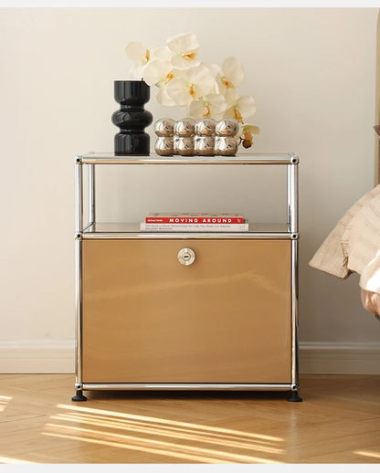 Bedside Table Milk White Bedroom Modern Minimalist Living Room Side Cabinet Storage Cabinet Taj Home Store